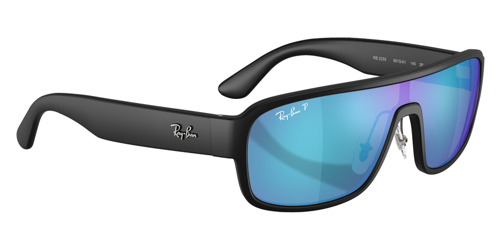 Ray-Ban RB2233 901SA1 129 - Black / Green Mirrored Blue Polarized+ #id:rb2233901sa1_s:110120
