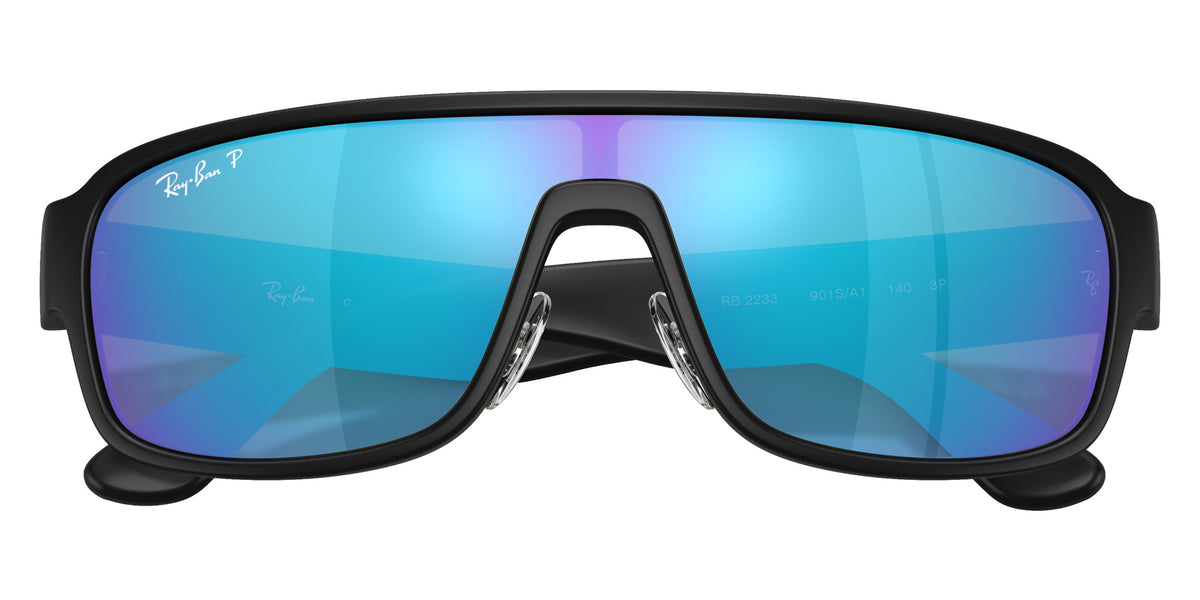 Ray-Ban RB2233 901SA1 129 - Black / Green Mirrored Blue Polarized+ #id:rb2233901sa1_s:110125