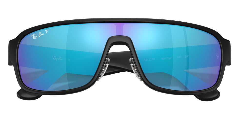 Ray-Ban RB2233 901SA1 129 - Black / Green Mirrored Blue Polarized+ #id:rb2233901sa1_s:110125