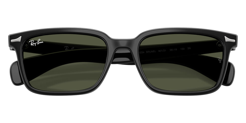 Ray-Ban RB2234 Brunel 901/31 53 - Black / Green #id:rb223490131_s:100125