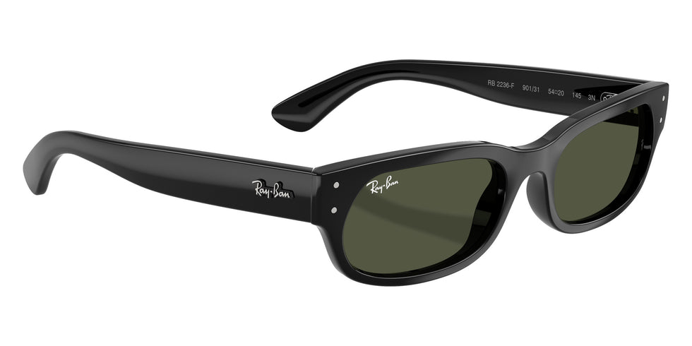 Ray-Ban RB2236F 901/31 54 - Black / Green #id:rb2236f90131_s:102120