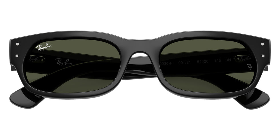 Ray-Ban RB2236F 901/31 54 - Black / Green #id:rb2236f90131_s:102125