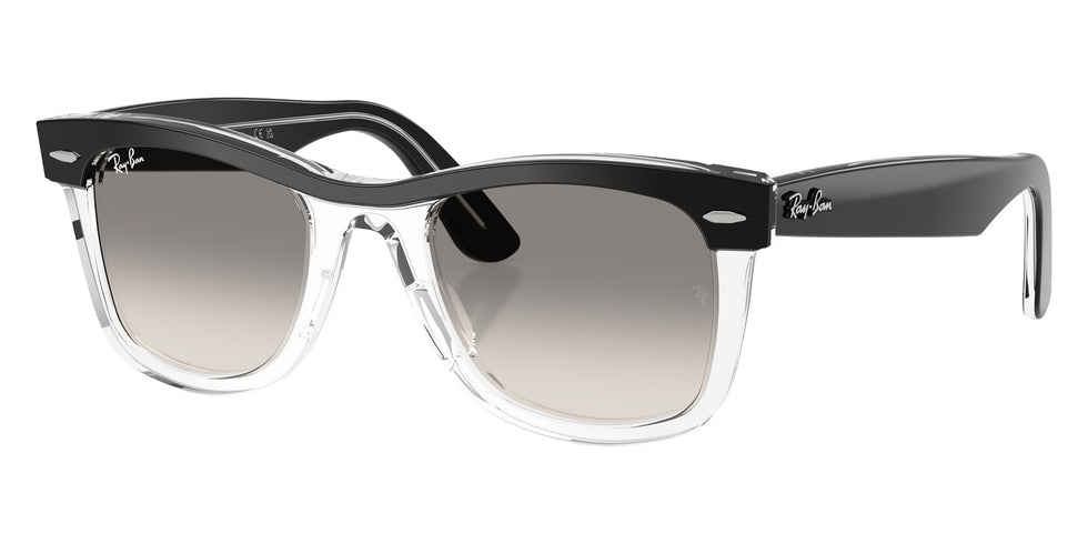 Ray-Ban RB2240 Wayfarer Street Neat 129432 50 - Black on Transparent / Clear Gradient Gray #id:rb2240129432_s:100105
