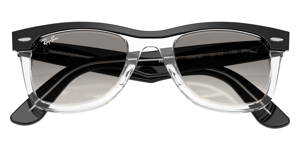 Ray-Ban RB2240 Wayfarer Street Neat 129432 50 - Black on Transparent / Clear Gradient Gray #id:rb2240129432_s:100125