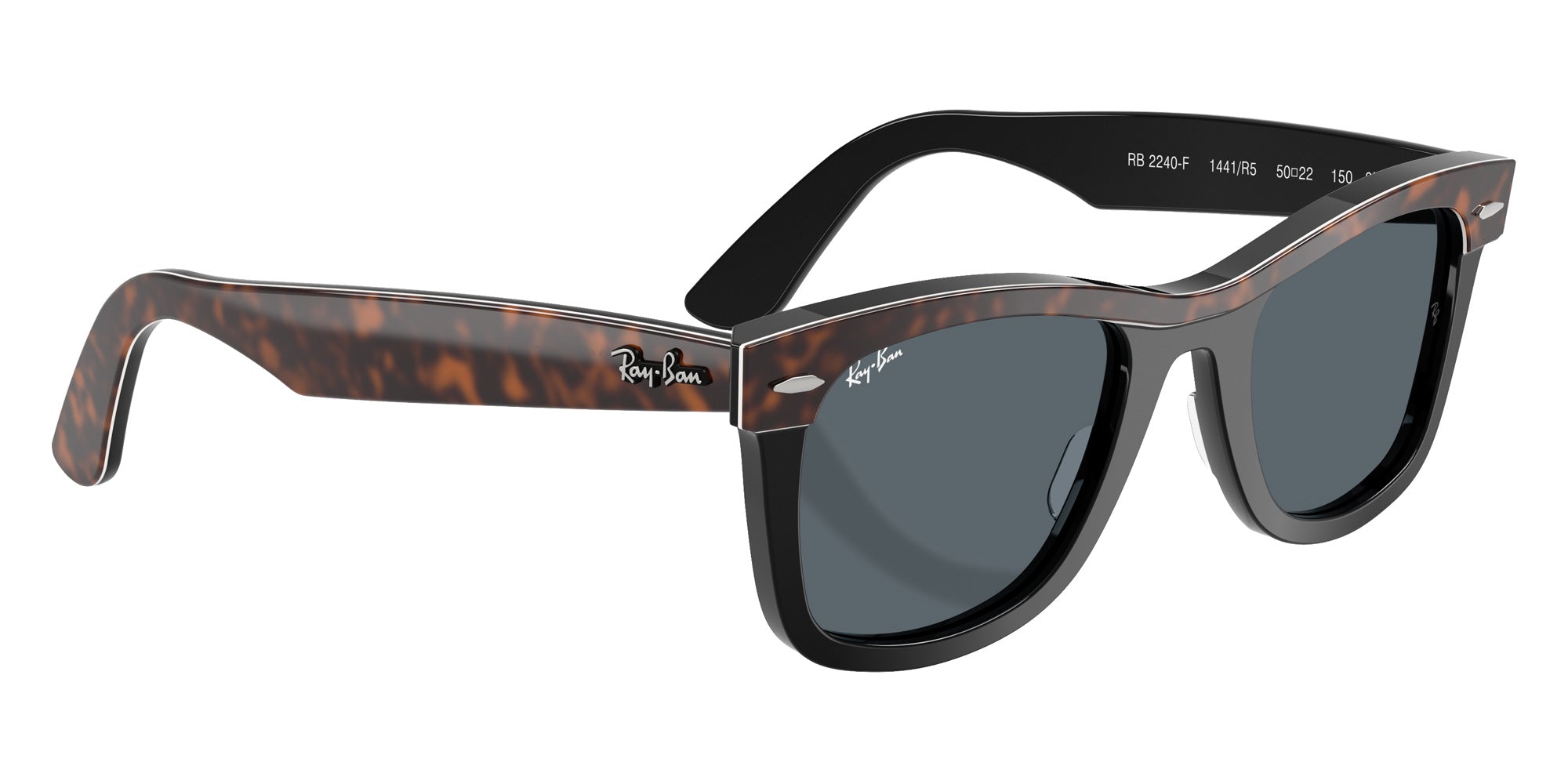Ray-Ban RB2240F Wayfarer Street Neat 1441R5 52 - Havana on Black / Blue #id:rb2240f1441r5_s:102120