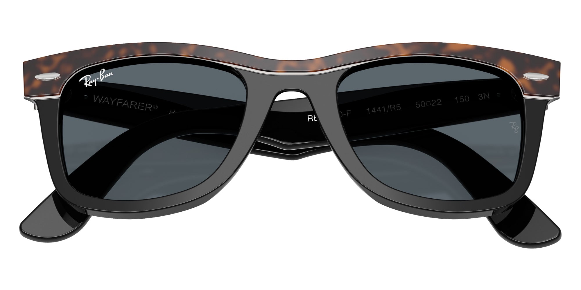 Ray-Ban RB2240F Wayfarer Street Neat 1441R5 52 - Havana on Black / Blue #id:rb2240f1441r5_s:102125