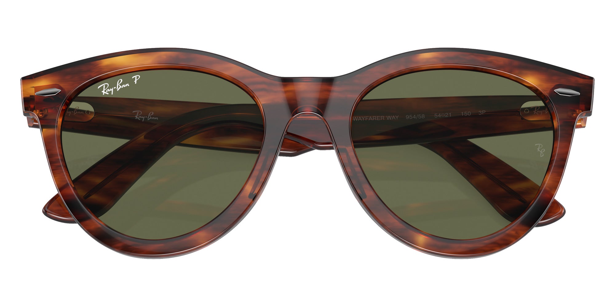 Ray-Ban RB2241 Wayfarer Way 954/58 51 - Striped Havana / Green Polarized #id:rb224195458_s:100125