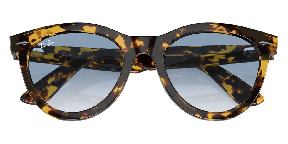 Ray-Ban RB2241F Wayfarer Way 13323F 54 - Yellow Havana / Clear and Blue #id:rb2241f13323f_s:100125