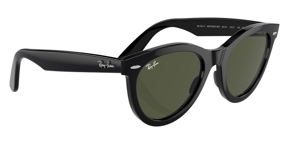 Ray-Ban RB2241F Wayfarer Way 901/31 54 - Black / Green #id:rb2241f90131_s:104120