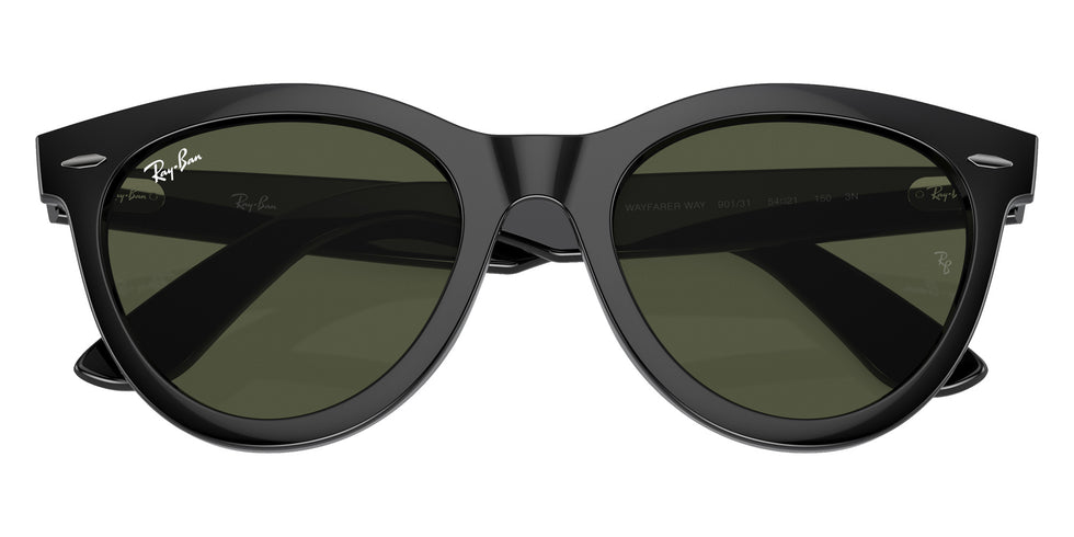 Ray-Ban RB2241F Wayfarer Way 901/31 54 - Black / Green #id:rb2241f90131_s:104125