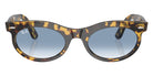 Ray-Ban RB2242F Wayfarer Oval 13323F 53 - Yellow Havana / Clear and Blue #id:rb2242f13323f_s:100100