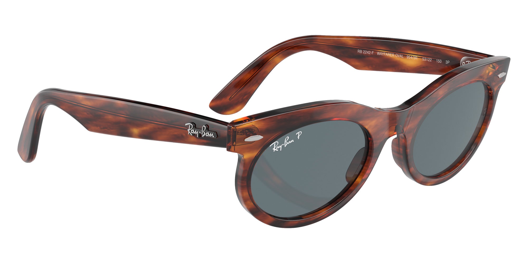 Ray-Ban RB2242F Wayfarer Oval 954/3R 53 - Striped Havana #id:rb2242f9543r_s:100120