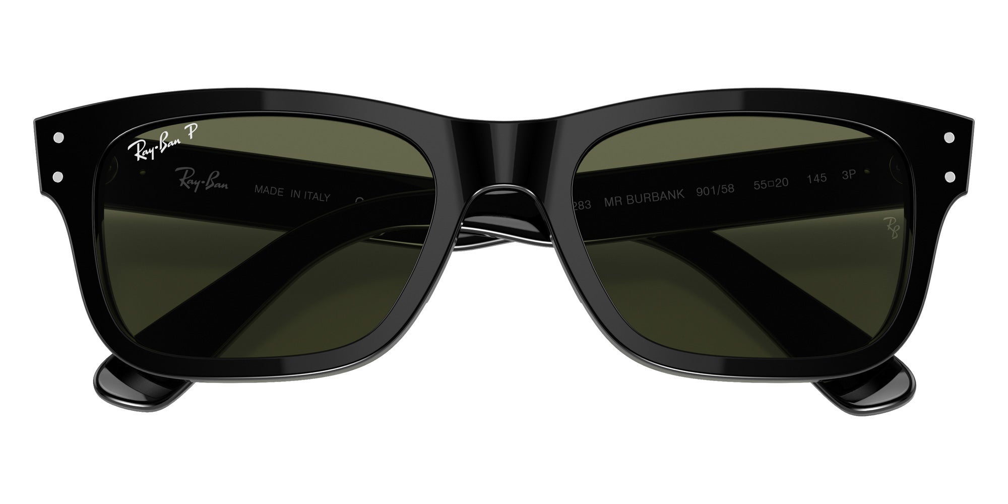 Ray-Ban RB2283 Burbank 901/58 58 - Black / G-15 Green Polarized #id:rb228390158_s:102125