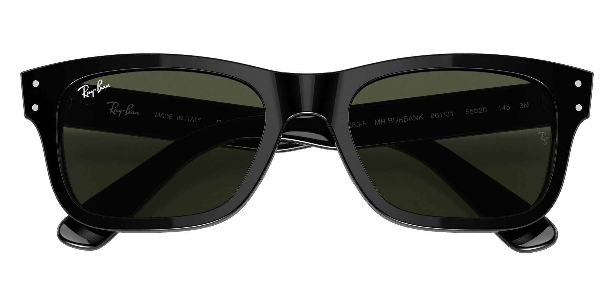 Ray-Ban RB2283F Burbank 901/31 55 - Black / G-15 Green #id:rb2283f90131_s:100125