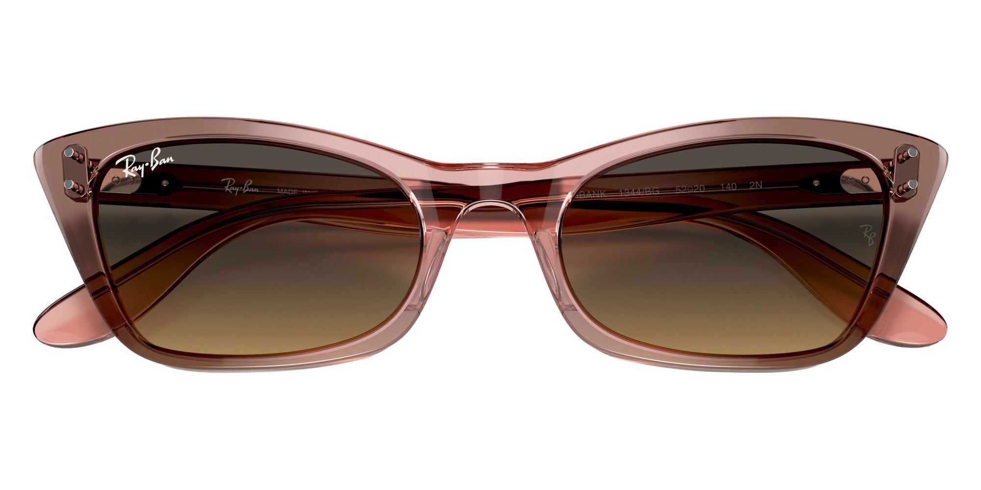 Ray-Ban RB2299 Lady Burbank 1344BG 52 - Transparent Pink / Brown Vintage #id:rb22991344bg_s:100125