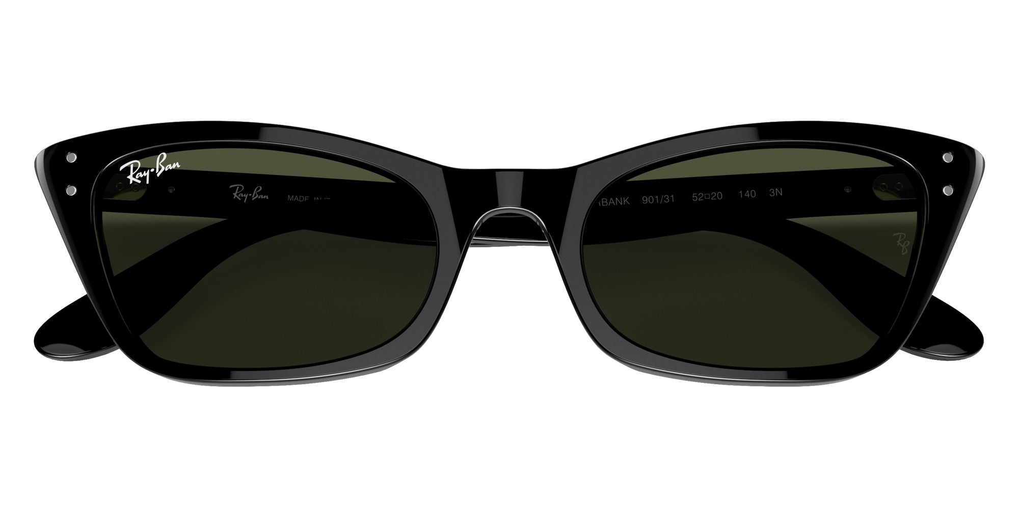 Ray-Ban RB2299 Lady Burbank 901/31 55 - Black / Green #id:rb229990131_s:100125