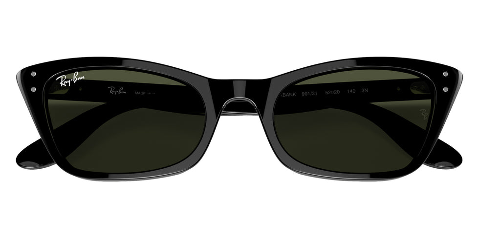 Ray-Ban RB2299 Lady Burbank 901/31 55 - Black / Green #id:rb229990131_s:100125