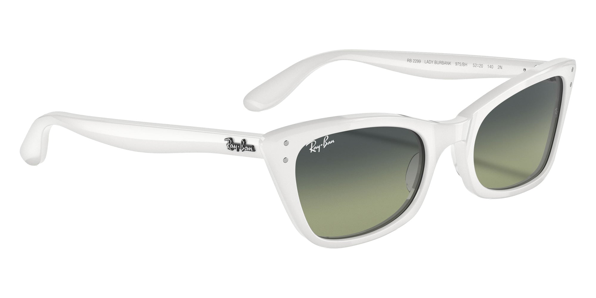 Ray-Ban RB2299 Lady Burbank 975/BH 52 - White / Green Vintage #id:rb2299975bh_s:104120