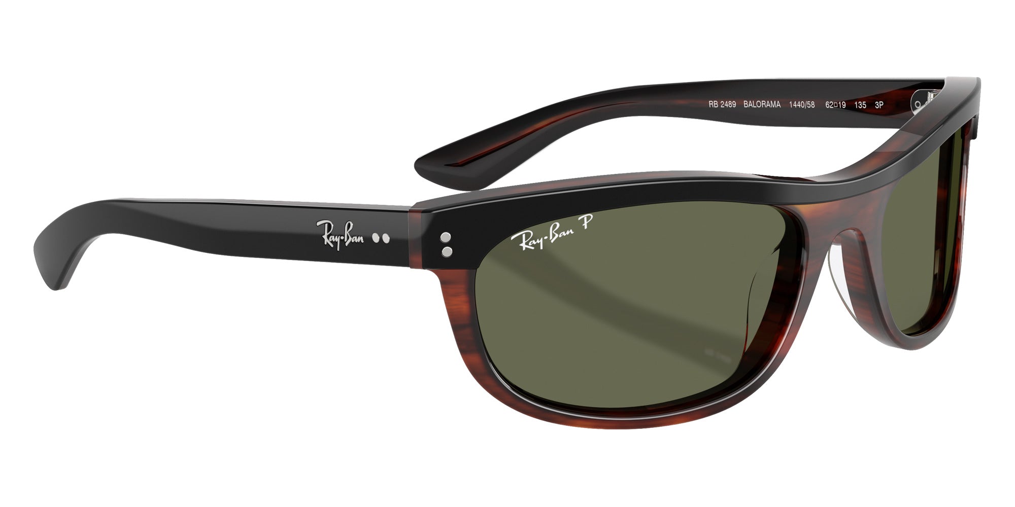 Ray-Ban RB2489 Balorama Street Neat 144058 62 - Black on Havana / Green Polarized #id:rb2489144058_s:100120