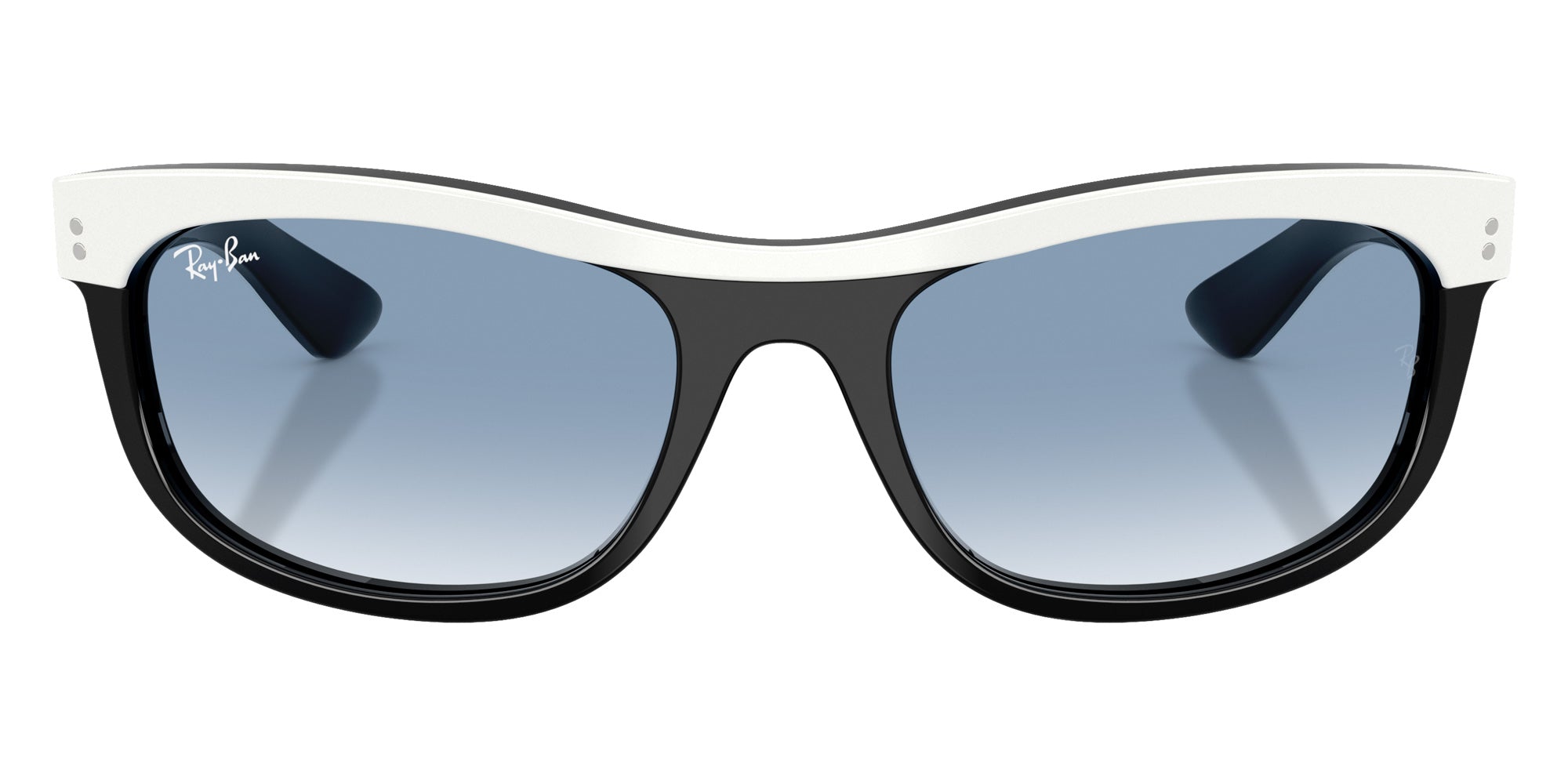 Ray-Ban RB2489 Balorama Street Neat 14443F 62 - White on Black / Clear Gradient Blue #id:rb248914443f_s:108100