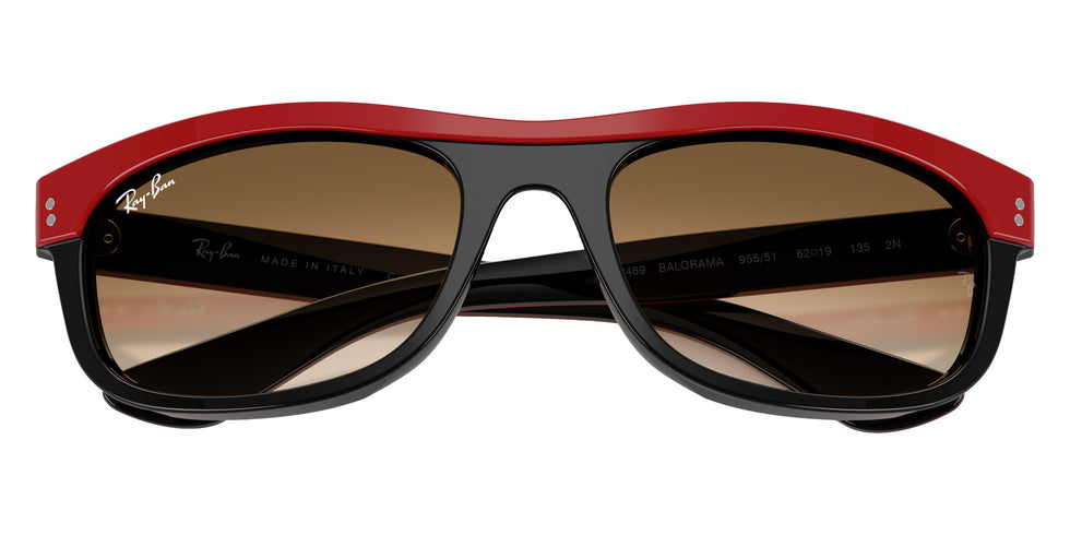 Ray-Ban RB2489 Balorama Street Neat 955/51 62 - Red on Black / Clear Gradient Brown #id:rb248995551_s:112125