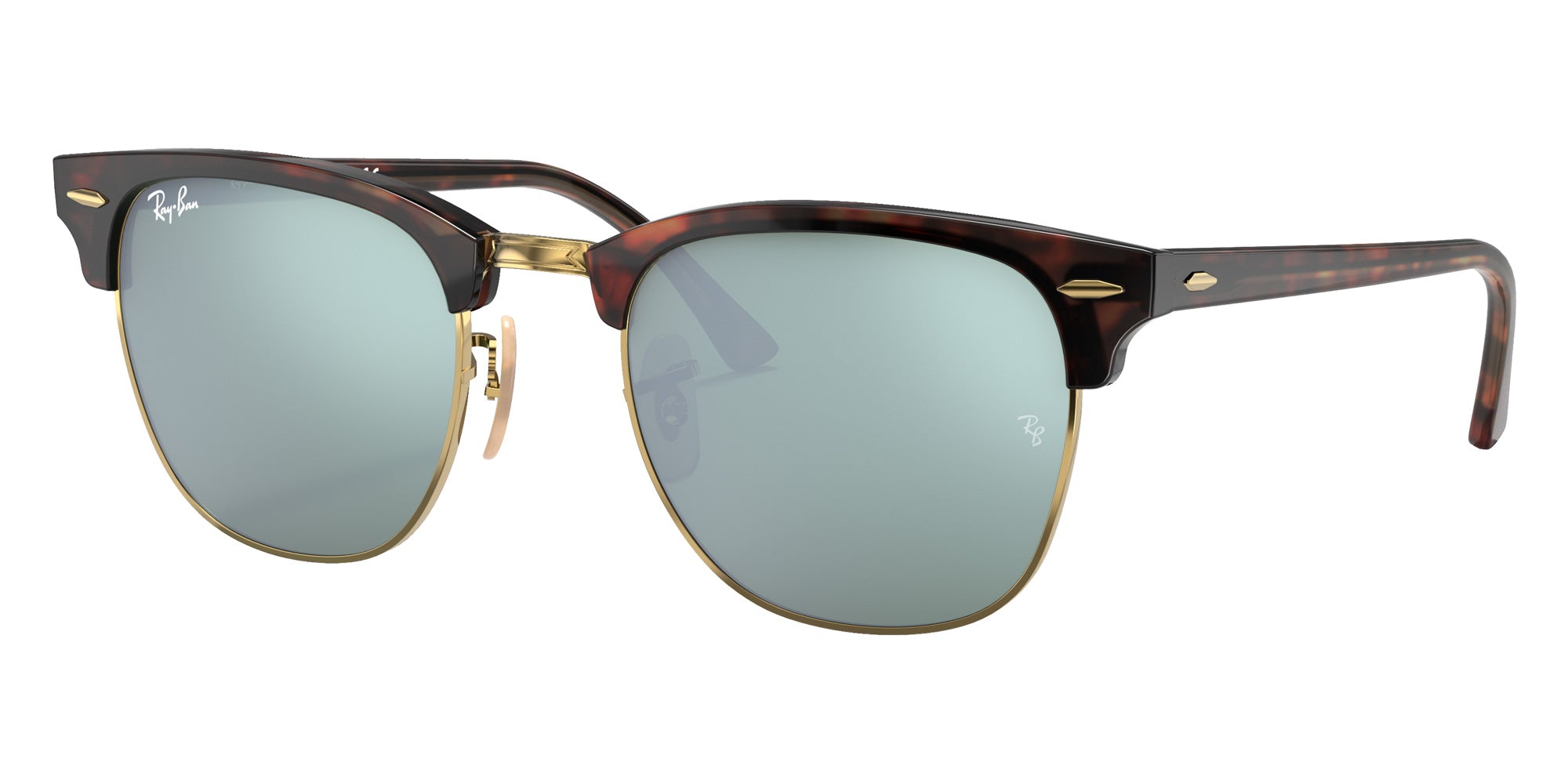 Ray-Ban RB3016 Clubmaster 114530 51 - Havana on Gold / Silver Flash Mirrored #id:rb3016114530_s:100105