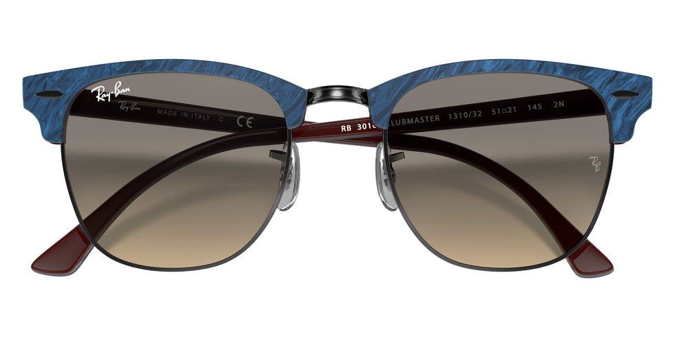 Ray-Ban RB3016 Clubmaster Marble 131032 49 - Blue #id:rb3016131032_s:100125