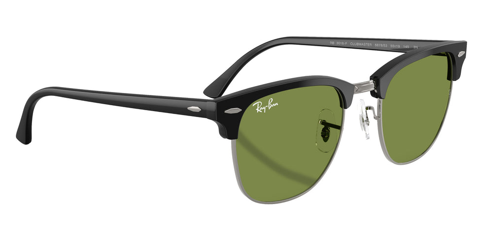 Ray-Ban RB3016F Clubmaster Classic 601S4E 55 - Matte Black on Black #id:rb3016f601s4e_s:100120