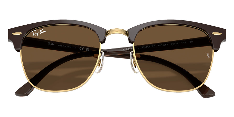 Ray-Ban RB3016F Clubmaster Classic 687853 55 - Brown & Gold #id:rb3016f687853_s:102125