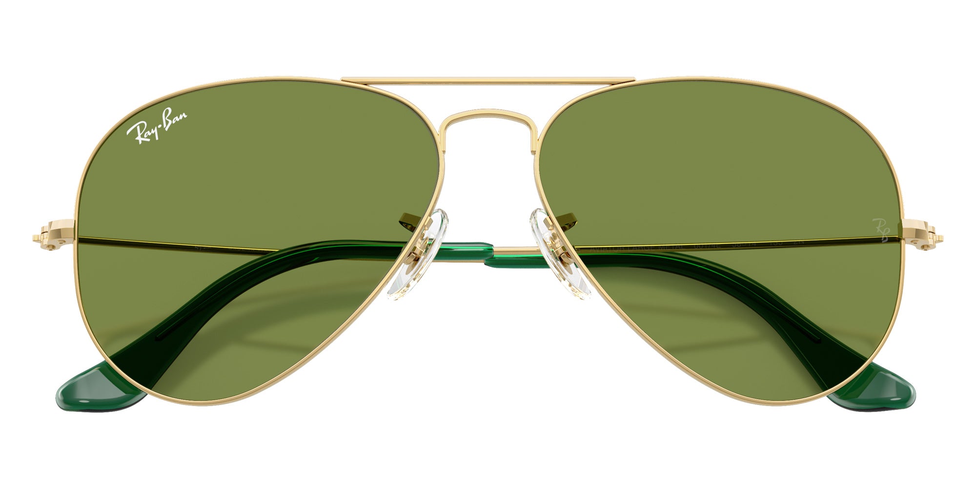 Ray-Ban RB3025 Aviator Large Metal 001/4E 58 - Arista Gold / Green #id:rb30250014e_s:100125