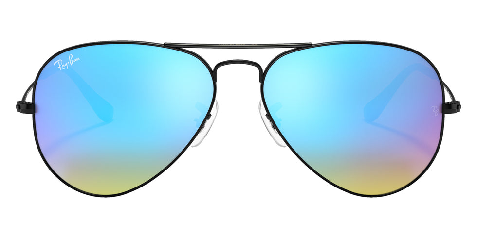 Ray-Ban RB3025 Aviator Flash Lenses Gradient 002/4O 55 - Black / Blue Flash Mirrored #id:rb30250024o_s:100100
