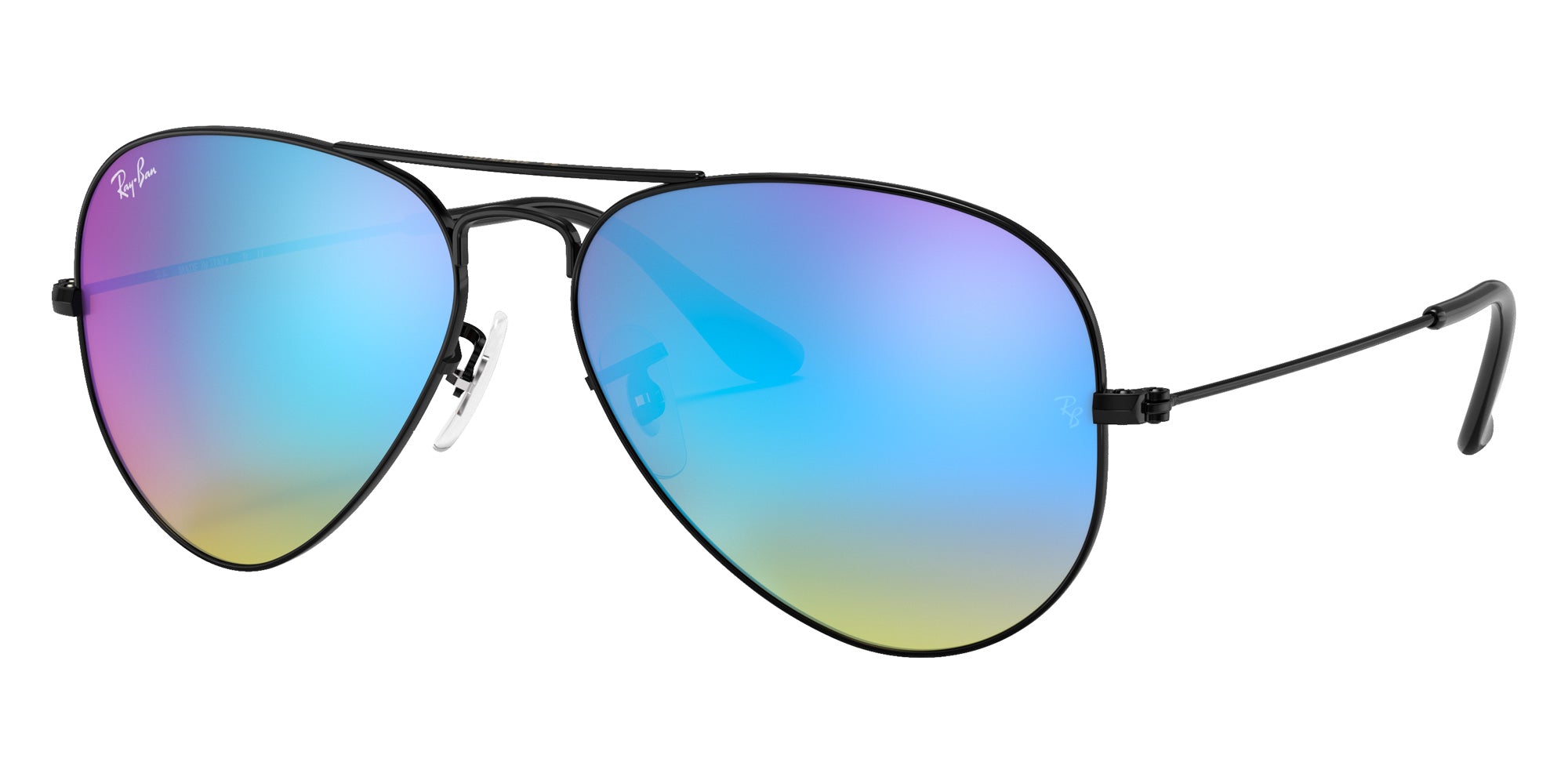Ray-Ban RB3025 Aviator Flash Lenses Gradient 002/4O 55 - Black / Blue Flash Mirrored #id:rb30250024o_s:100105