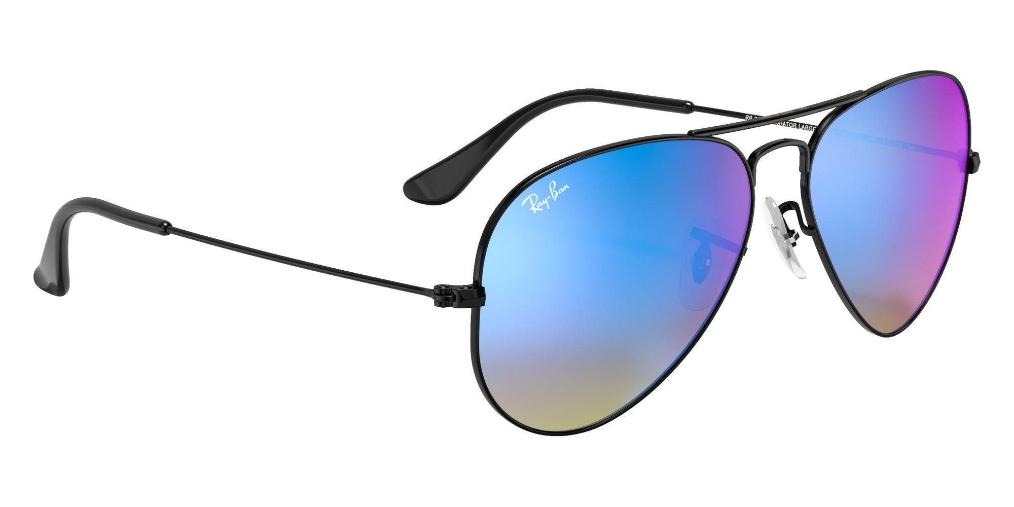 Ray-Ban RB3025 Aviator Flash Lenses Gradient 002/4O 55 - Black / Blue Flash Mirrored #id:rb30250024o_s:100120