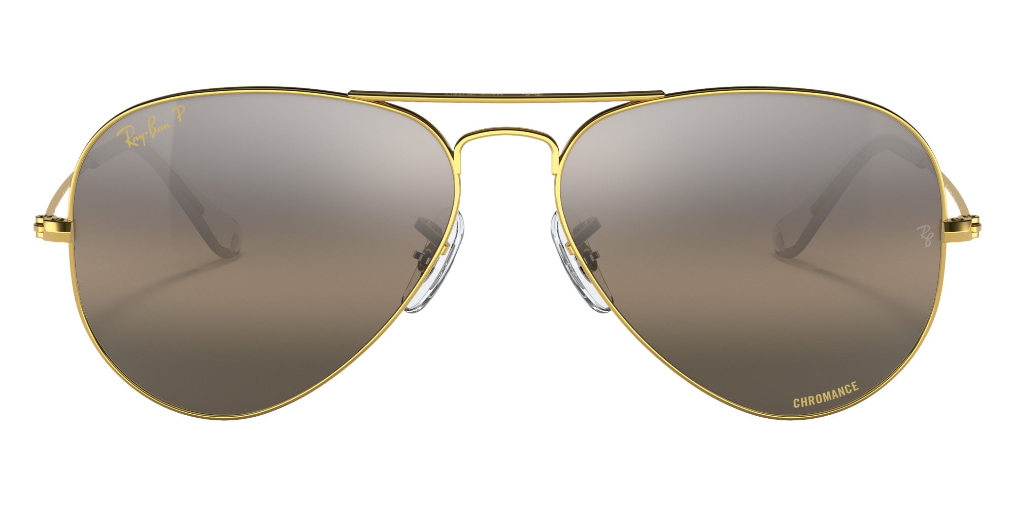 Ray-Ban RB3025 Aviator Chromance 9196G3 55 - Gold / Silver/Gray Mirrored Polarized #id:rb30259196g3_s:100100