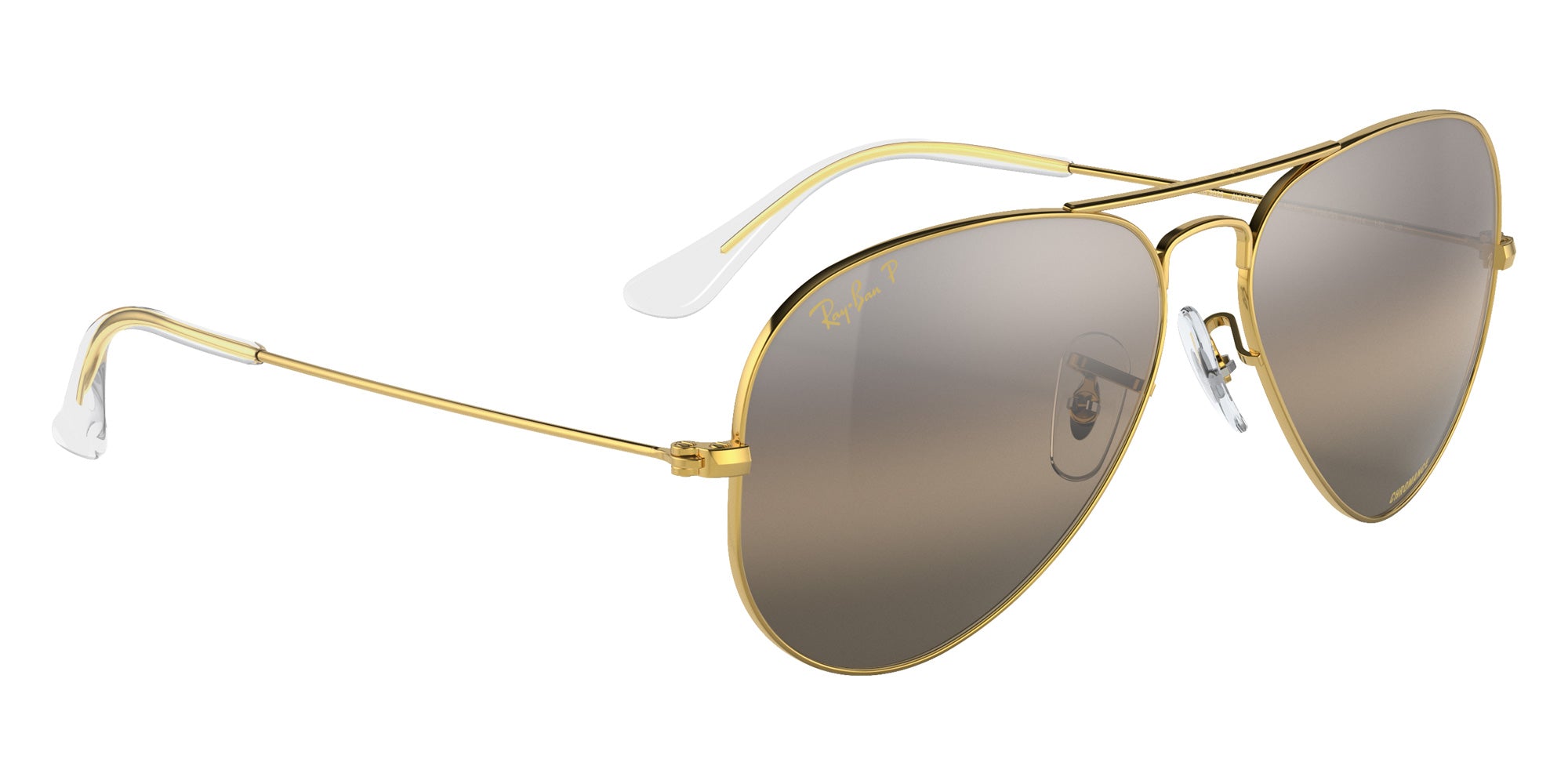 Ray-Ban RB3025 Aviator Chromance 9196G3 55 - Gold / Silver/Gray Mirrored Polarized #id:rb30259196g3_s:100120