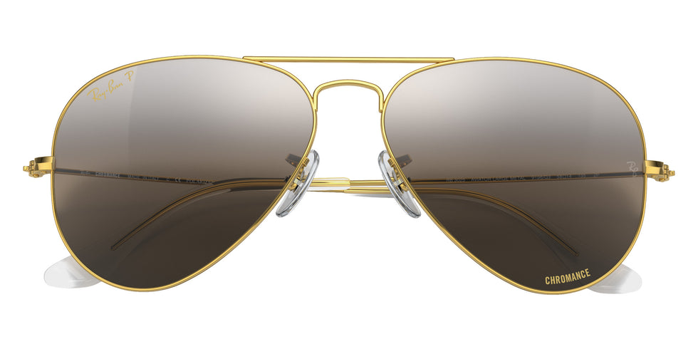 Ray-Ban RB3025 Aviator Chromance 9196G3 55 - Gold / Silver/Gray Mirrored Polarized #id:rb30259196g3_s:100125