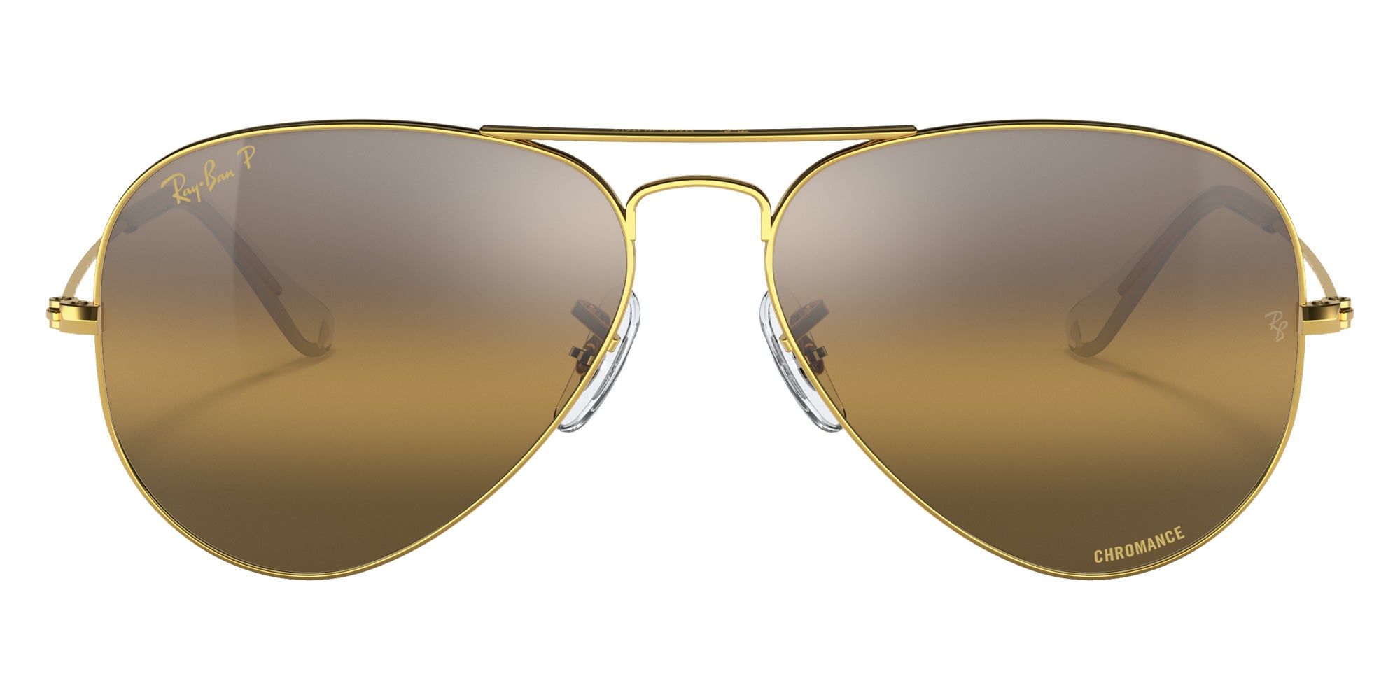 Ray-Ban RB3025 Aviator Chromance 9196G5 62 - Gold / Silver/Brown Mirrored Polarized #id:rb30259196g5_s:102100