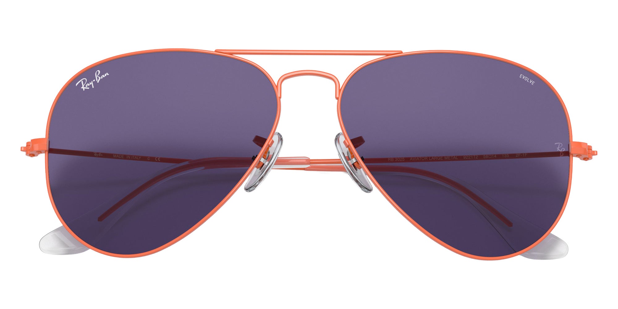 Ray-Ban RB3025 Aviator Solid Evolve 9221T2 58 - Red / Light Brown/Gray Evolve Photochromic #id:rb30259221t2_s:100125