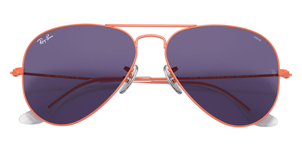 Ray-Ban RB3025 Aviator Solid Evolve 9221T2 58 - Red / Light Brown/Gray Evolve Photochromic #id:rb30259221t2_s:100125