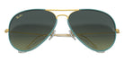 Ray-Ban RB3025JM Aviator Full Color Legend 9196BH 58 - Green #id:rb3025jm9196bh_s:100125