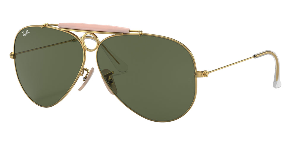 Ray-Ban RB3138 Shooter 001 58 - Arista Gold / G-15 Green #id:rb3138001_s:100105