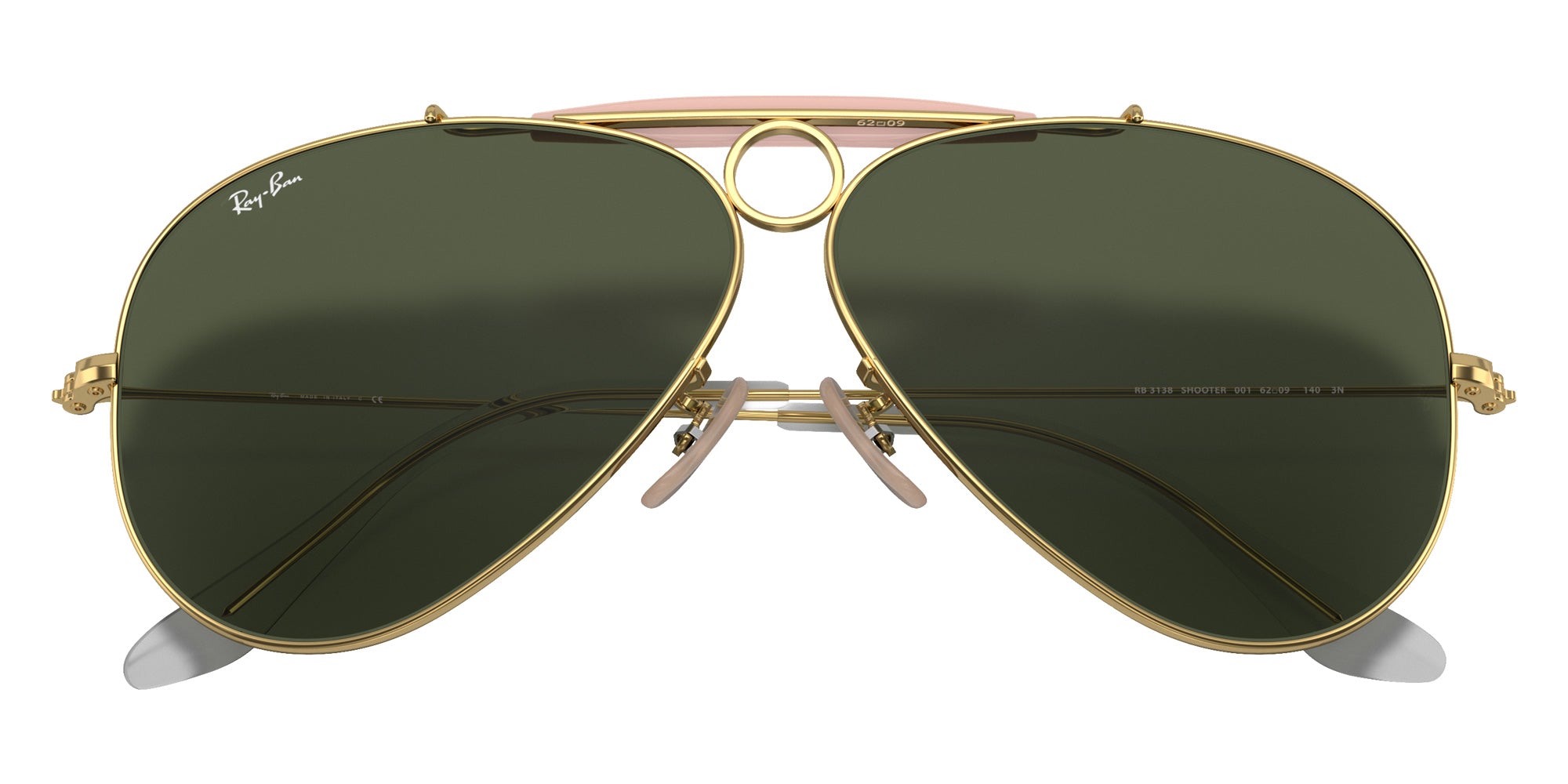 Ray-Ban RB3138 Shooter 001 58 - Arista Gold / G-15 Green #id:rb3138001_s:100125