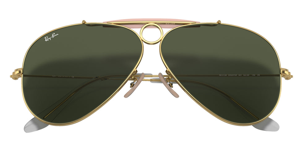 Ray-Ban RB3138 Shooter 001 58 - Arista Gold / G-15 Green #id:rb3138001_s:100125
