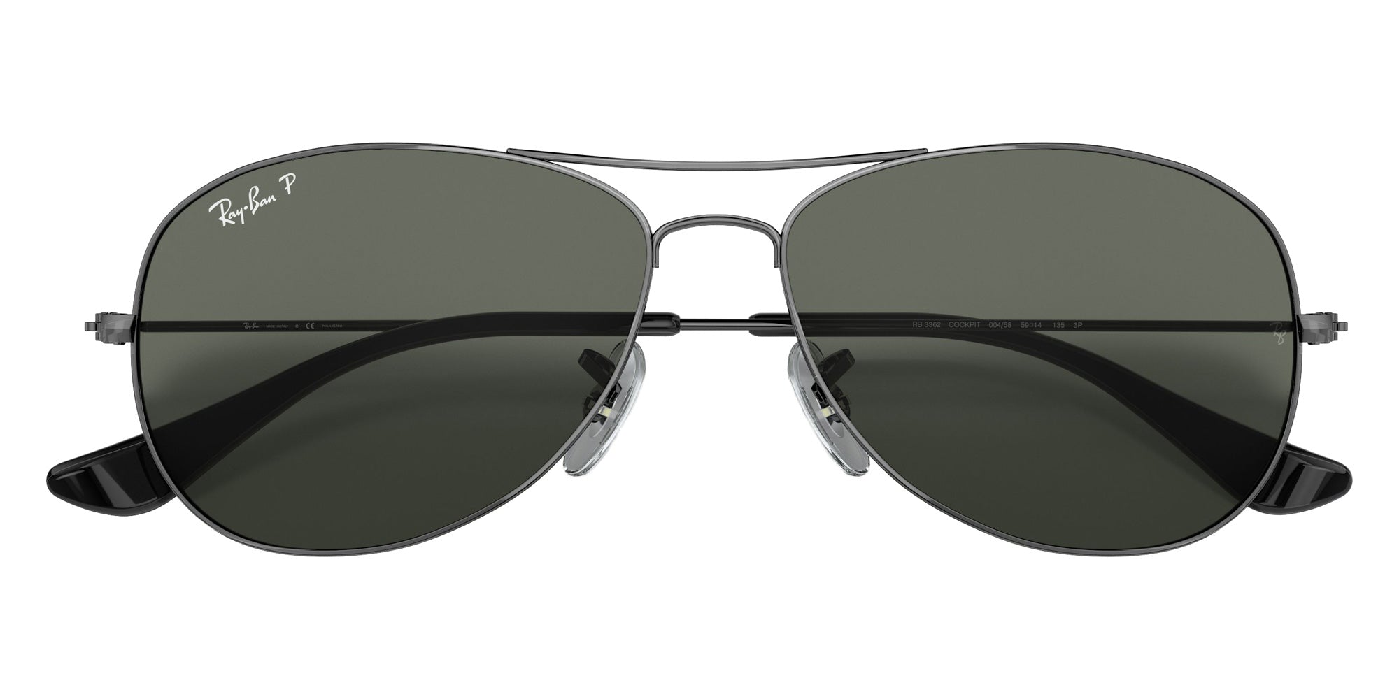 Ray-Ban RB3362 Cockpit 004/58 59 - Gunmetal / G-15 Green Polarized #id:rb336200458_s:100125