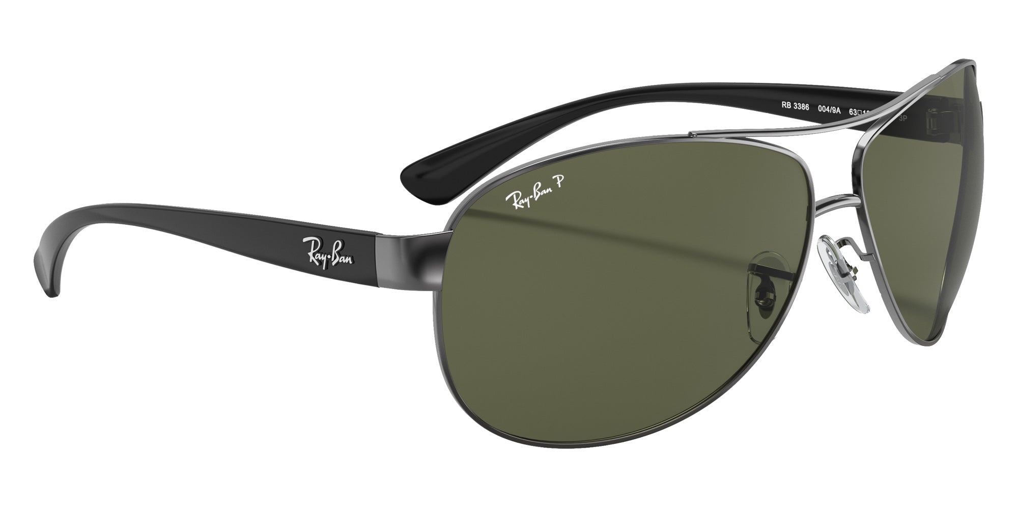 Ray-Ban RB3386 004/9A 63 - Gunmetal / G-15 Green Polarized #id:rb33860049a_s:106120
