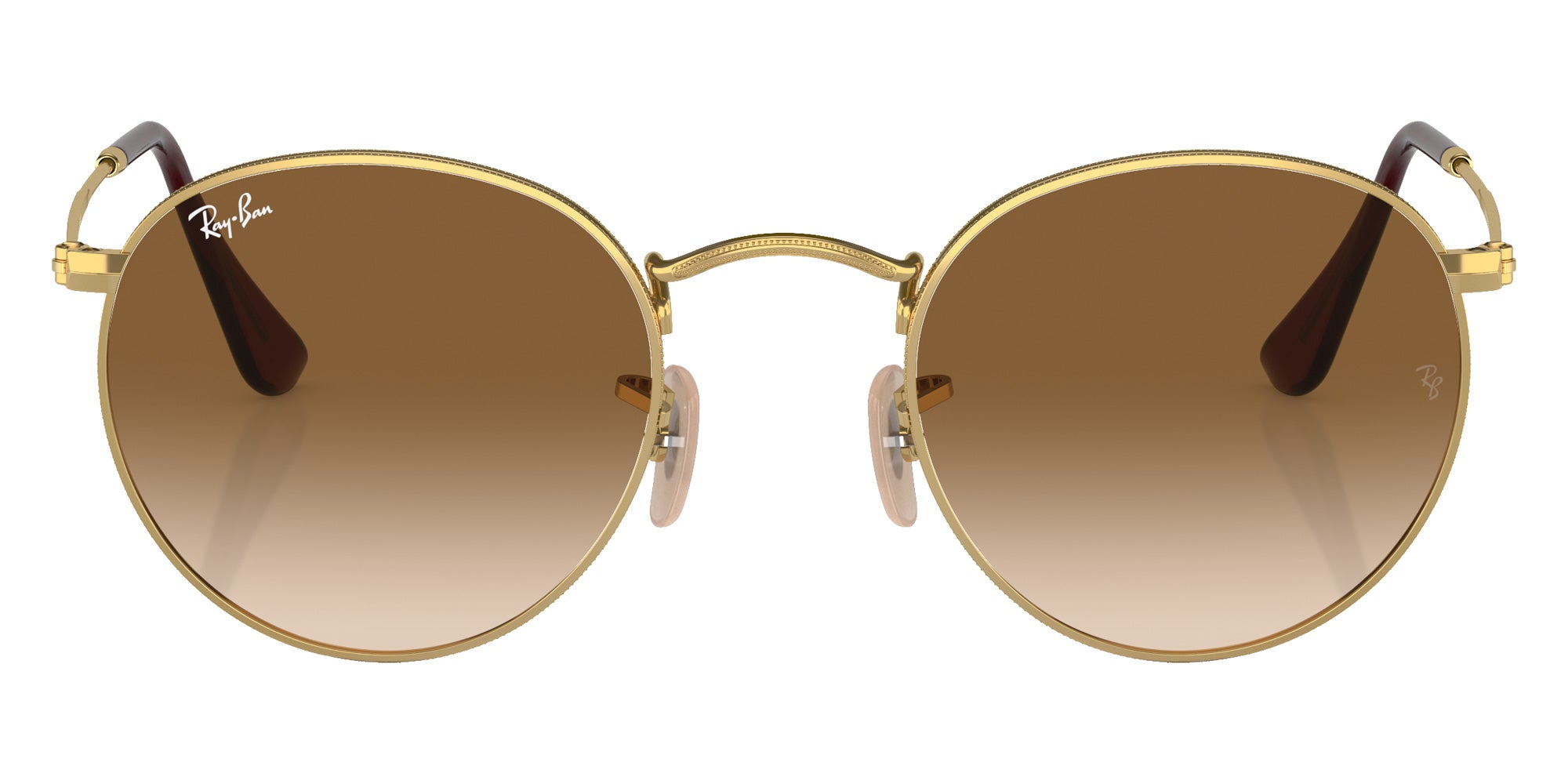 Ray-Ban RB3447 Round Metal 001/51 47 - Gold / Brown #id:rb344700151_s:100100