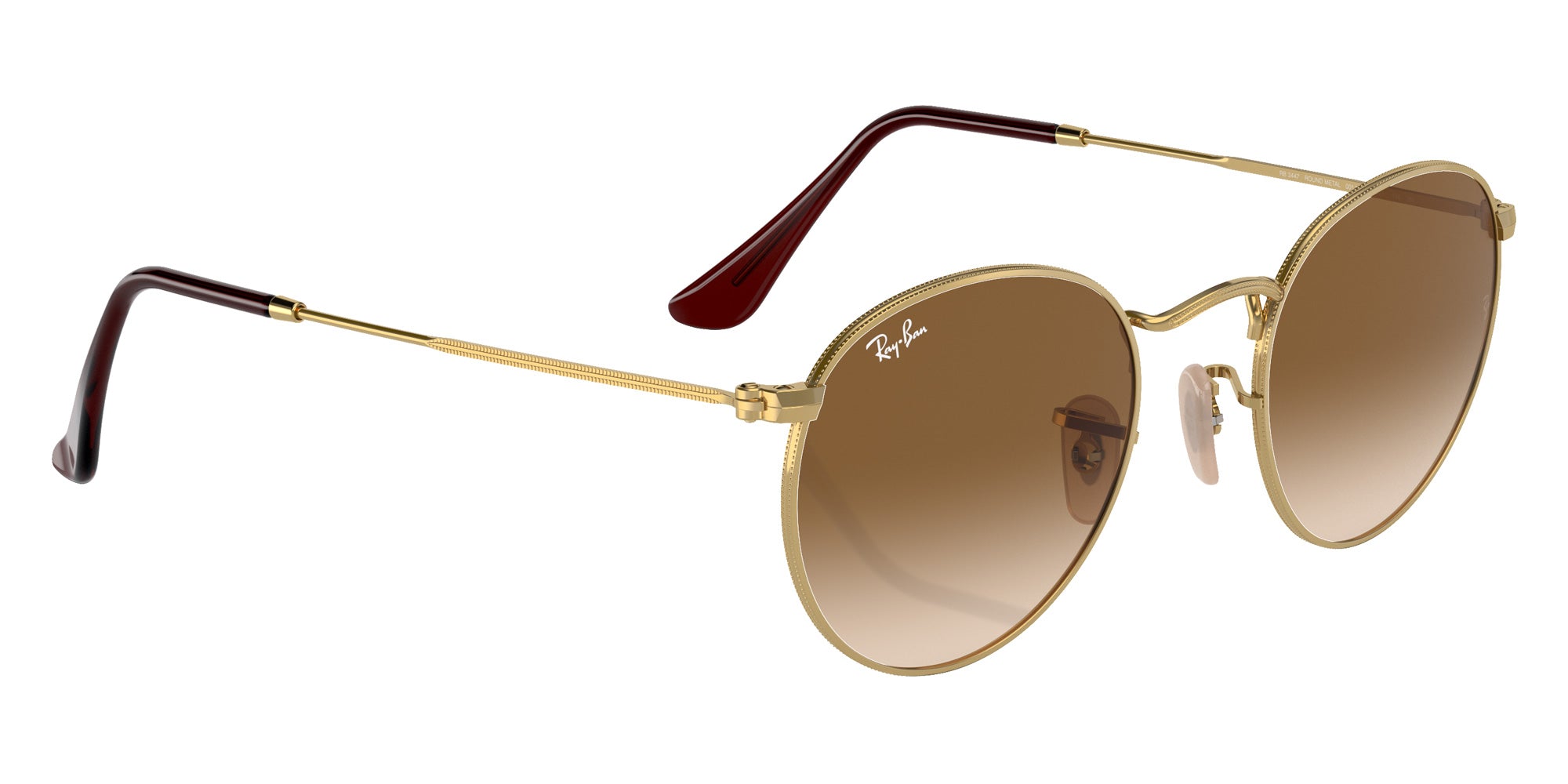 Ray-Ban RB3447 Round Metal 001/51 47 - Gold / Brown #id:rb344700151_s:100120