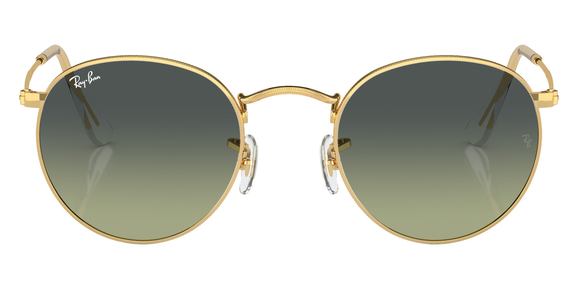 Ray-Ban RB3447 Round Metal 001/BH 47 - Arista Gold / Green Vintage #id:rb3447001bh_s:104100