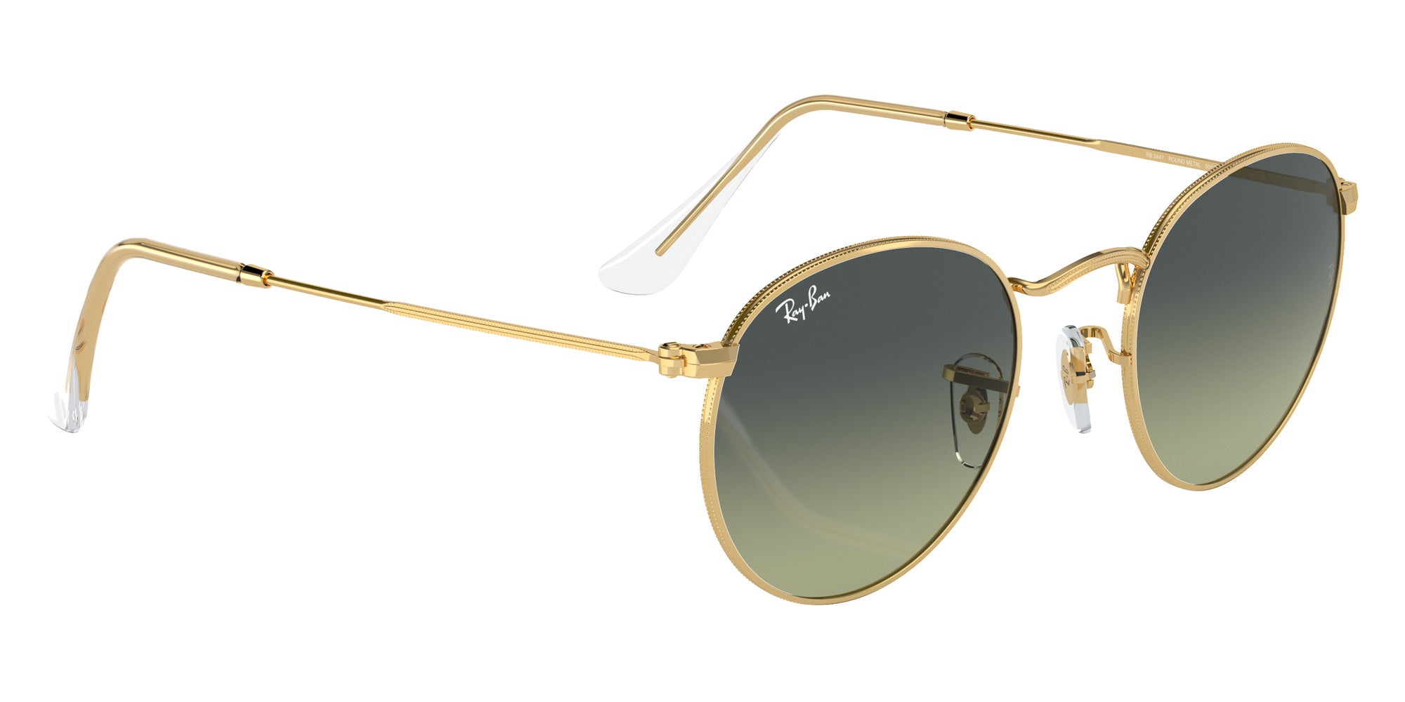 Ray-Ban RB3447 Round Metal 001/BH 47 - Arista Gold / Green Vintage #id:rb3447001bh_s:104120