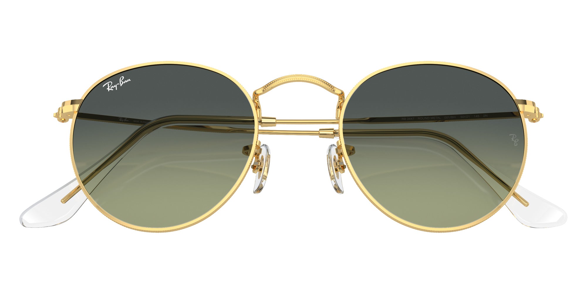 Ray-Ban RB3447 Round Metal 001/BH 47 - Arista Gold / Green Vintage #id:rb3447001bh_s:104125